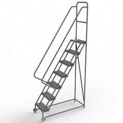 TRI-ARC - Rolling & Wall Mounted Ladders & Platforms Type: TiltNRoll Rolling Ladder Style: Tilt & Roll Safety Ladder - Caliber Tooling