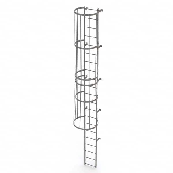 TRI-ARC - Rolling & Wall Mounted Ladders & Platforms Type: Fixed Ladder Style: Safety Cage - Caliber Tooling