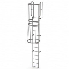 TRI-ARC - Rolling & Wall Mounted Ladders & Platforms Type: Fixed Ladder Style: Safety Cage - Caliber Tooling