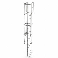 TRI-ARC - Rolling & Wall Mounted Ladders & Platforms Type: Fixed Ladder Style: Safety Cage - Caliber Tooling