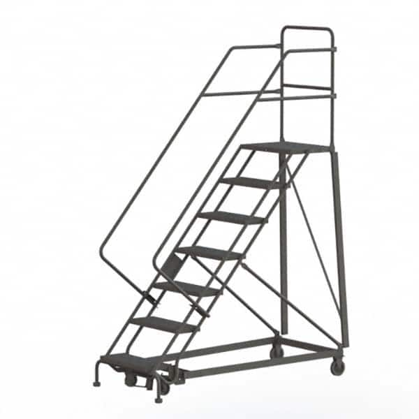 TRI-ARC - Rolling & Wall Mounted Ladders & Platforms Type: Stairway Slope Ladder Style: Rolling Safety Ladder - Caliber Tooling