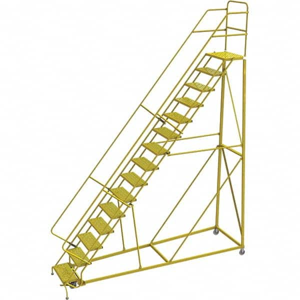 TRI-ARC - Rolling & Wall Mounted Ladders & Platforms Type: Stairway Slope Ladder Style: Forward Descent 50 Degree Incline - Caliber Tooling