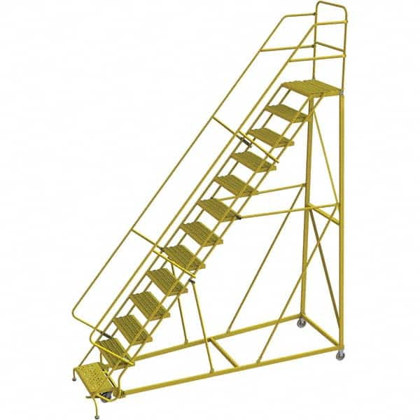 TRI-ARC - Rolling & Wall Mounted Ladders & Platforms Type: Stairway Slope Ladder Style: Forward Descent 50 Degree Incline - Caliber Tooling