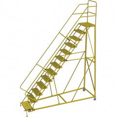 TRI-ARC - Rolling & Wall Mounted Ladders & Platforms Type: Stairway Slope Ladder Style: Forward Descent 50 Degree Incline - Caliber Tooling