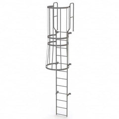 TRI-ARC - Rolling & Wall Mounted Ladders & Platforms Type: Fixed Ladder Style: Safety Cage - Caliber Tooling