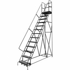 TRI-ARC - Rolling & Wall Mounted Ladders & Platforms Type: Rolling Warehouse Ladder Style: Rolling Platform Ladder - Caliber Tooling