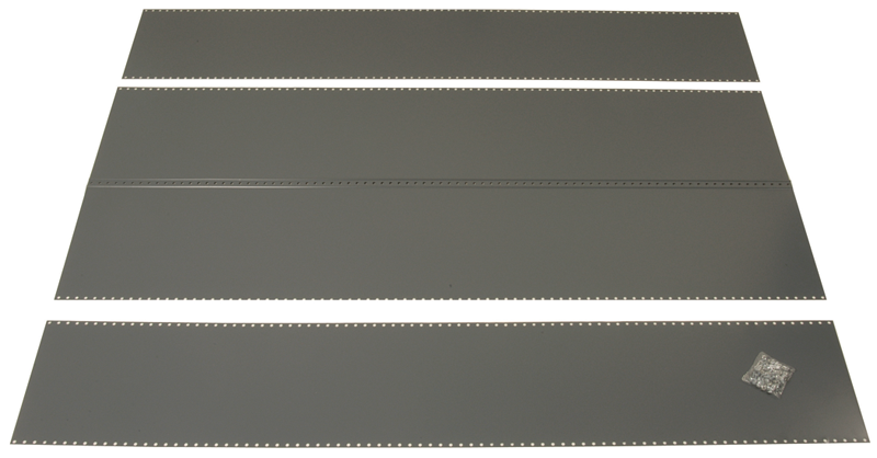 48 x 24 x 85" - Steel Panel Kit for UltraCap Shelving Starter Unit (Gray) - Caliber Tooling