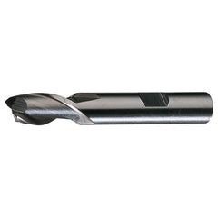 ‎31/64″ × 1/2″ × 13/16″ × 3-1/4″ RHS / RHC HSS HSS Single End 2-Flute Center Cutting End Mill - TiN - Exact Industrial Supply