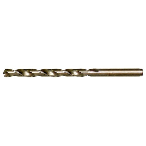 6.50mm RHS / RHC HSS-CO 8% (M42) 135 Degree Split Point Cobalt Heavy Duty Jobber Length Drill - Straw / Gold Oxide - Exact Industrial Supply