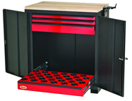 CNC Workstation - Holds 30 Pcs. 30 Taper - Black/Red - Caliber Tooling