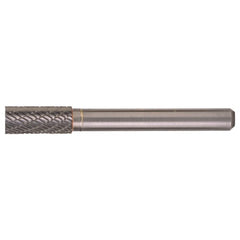 SA-9 Double Cut Solid Carbide Bur-Cylindrical without End Cut - Exact Industrial Supply