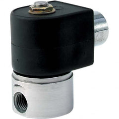 Parker - 24 VDC 1/8" NPT Port Stainless Steel Two-Way Direct Acting Solenoid Valve - Caliber Tooling