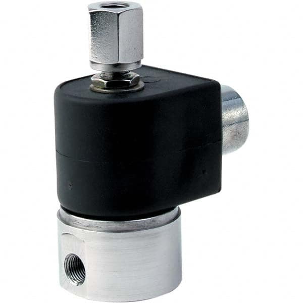 Parker - 24 VDC 1/8" NPT Port Stainless Steel Two-Way Direct Acting Solenoid Valve - Caliber Tooling