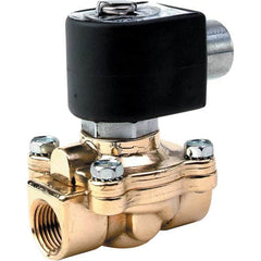 Parker - 120/60 - 110/50 VAC 3/8" NPT Port Stainless Steel Two-Way Internally Piloted Diaphragm Solenoid Valve - Caliber Tooling