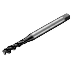 Sandvik Coromant - Spiral Flute Taps; Thread Size (mm): M3x0.50 ; Chamfer: Semi-Bottoming ; Class of Fit: 6HX ; Number of Flutes: 3 ; Material: HSS-E-PM ; Finish/Coating: TiAlN - Exact Industrial Supply