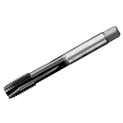 Spiral Point Tap: M14 x 1, DIN 374, 4 Flutes, Plug, 6HX, HSS-E-PM, TiAlN Finish 21 mm Thread Length, 100 mm OAL, Right Hand, Series T200