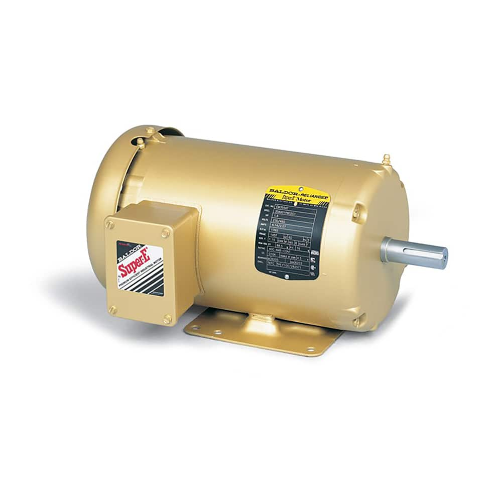 Baldor Reliance - Industrial Electric AC/DC Motors; Motor Type: Three Phase ; Type of Enclosure: TEFC ; Horsepower: 1 ; Thermal Protection Rating: None ; Name Plate RPMs: 1800 ; Voltage: 208-230/460 - Exact Industrial Supply