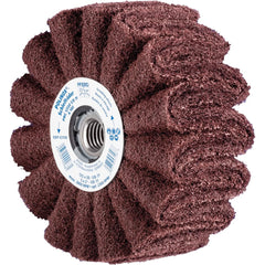 PFERD - Unmounted Flap Wheels; Abrasive Type: Non-Woven ; Outside Diameter (Inch): 5 ; Face Width (Inch): 2 ; Center Hole Thread Size: 5/8-11 ; Abrasive Material: Aluminum Oxide ; Grit: 180 - Exact Industrial Supply