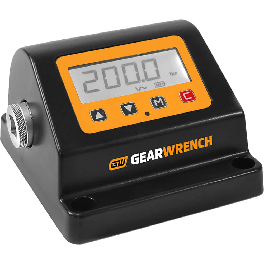 GEARWRENCH - Torque Wrench Meters & Calibrators; Tool Type: Torque Tester ; Drive Size (Inch): 1/2 ; Minimum Torque (Nm): 15.000 ; Minimum Torque (Inch/oz): 2112.0 ; Minimum Torque (In/Lb): 132.0 (Pounds); Minimum Torque (Ft/Lb): 11.00 (Pounds) - Exact Industrial Supply