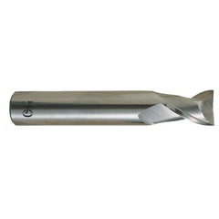 ‎1/8″ Dia. × 1/8″ Shank × 1/4″ DOC × 1-1/2″ OAL, Carbide, Bright, 2 Flute, Square, Solid End Mill - Caliber Tooling