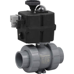 Hayward - Actuated Ball Valves; Actuator Type: Electric ; Pipe Size: 3/4 (Inch); Material: CPVC ; Seal Material: EPDM ; Number of Pieces: 2.000 ; End Connections: Socket; Threaded - Exact Industrial Supply