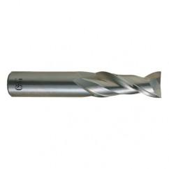 3/4 Dia. x 4 Overall Length 2-Flute .090 C/R Solid Carbide SE End Mill-Round Shank-Center Cutting-Uncoated - Caliber Tooling