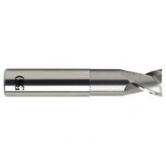 1 Dia. x 5 Overall Length 2-Flute .120 C/R Solid Carbide SE End Mill-Round Shank-Center Cutting-Uncoated - Caliber Tooling