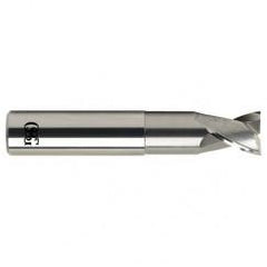 1 Dia. x 5 Overall Length 2-Flute .120 C/R Solid Carbide SE End Mill-Round Shank-Center Cutting-Uncoated - Caliber Tooling