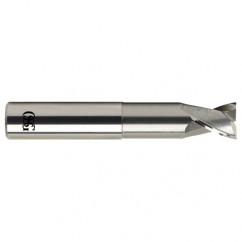 5/8 Dia. x 6 Overall Length 2-Flute .090 C/R Solid Carbide SE End Mill-Round Shank-Center Cutting-Uncoated - Caliber Tooling