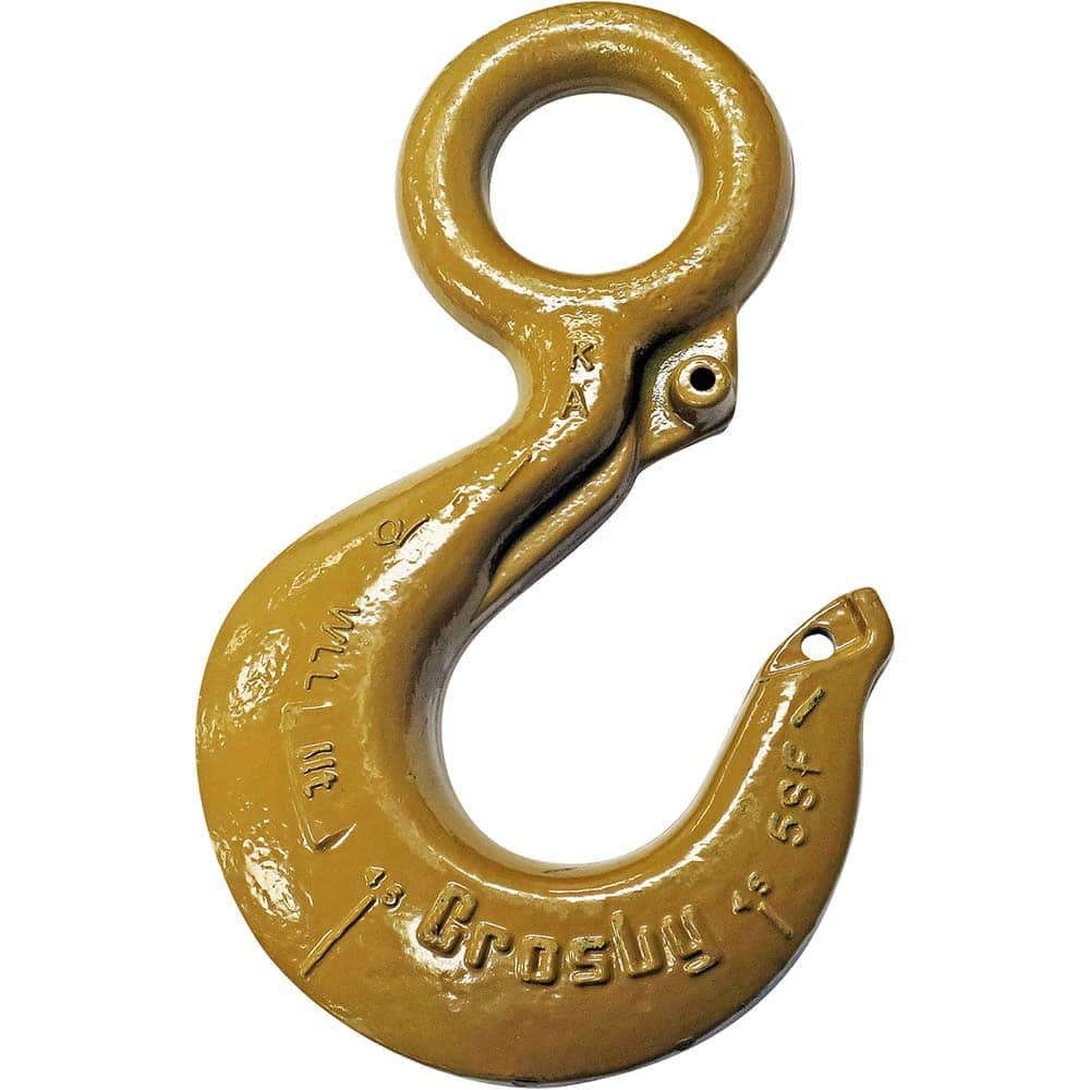 Crosby - Eye Hooks; Material: Carbon Steel ; Load Capacity (Lb.): 1500.000 ; Reach (Decimal Inch): 3.3400 - Exact Industrial Supply