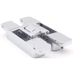 Adjustable Concealed Door Hinge: Zinc Alloy & Stainless Steel, Dull Chrome Finish