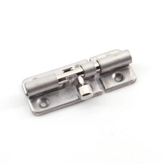 Slide Bolts; Type: Barrel Bolt; Length (mm): 40.00; Width (mm): 26.50; Finish/Coating: Satin; Additional Information: Weight: 36 g; Screw: 2.7 x 16; Counter Plate Size: 14 x 33 x 0.8 mm; Overall Length: 60.3 mm; Minimum Order Quantity: 304 Stainless Steel