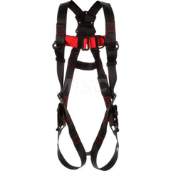 Fall Protection Harnesses: 420 Lb, Vest & Climbing Style, Size X-Large, Polyester Pass-through Chest Strap