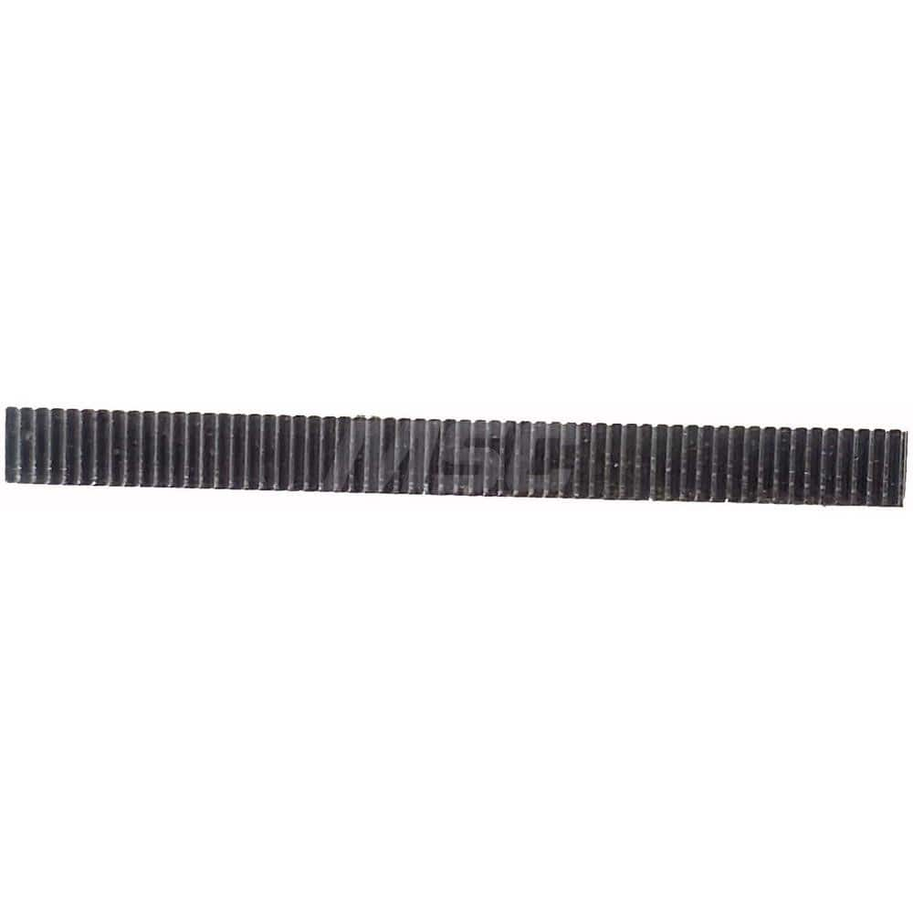 15mm Face Width 4' Long 303/316 Stainless Steel Gear Rack 1 Pitch, 20° Pressure Angle, Square