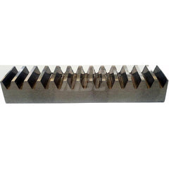 3/8″ Face Width 1' Long 1018/12L14 Steel Gear Rack 20 Pitch, 20° Pressure Angle, Square