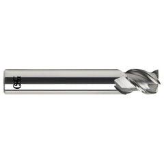 ‎1/8″ Dia. × 1/8″ Shank × 1/4″ DOC × 1-1/2″ OAL, Carbide, Bright, 3 Flute, Square, Solid End Mill - Caliber Tooling