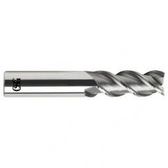 3/4 Dia. x 4 Overall Length 3-Flute .090 C/R Solid Carbide SE End Mill-Round Shank-Center Cutting-Uncoated - Caliber Tooling