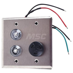 Electromagnet Lock Accessories; Type: Dual Indicator Monitoring Station; For Use With: Interior Applications; Material: Stainless Steel; Material: Stainless Steel; For Use With: Interior Applications; Type: Dual Indicator Monitoring Station; Accessory Typ