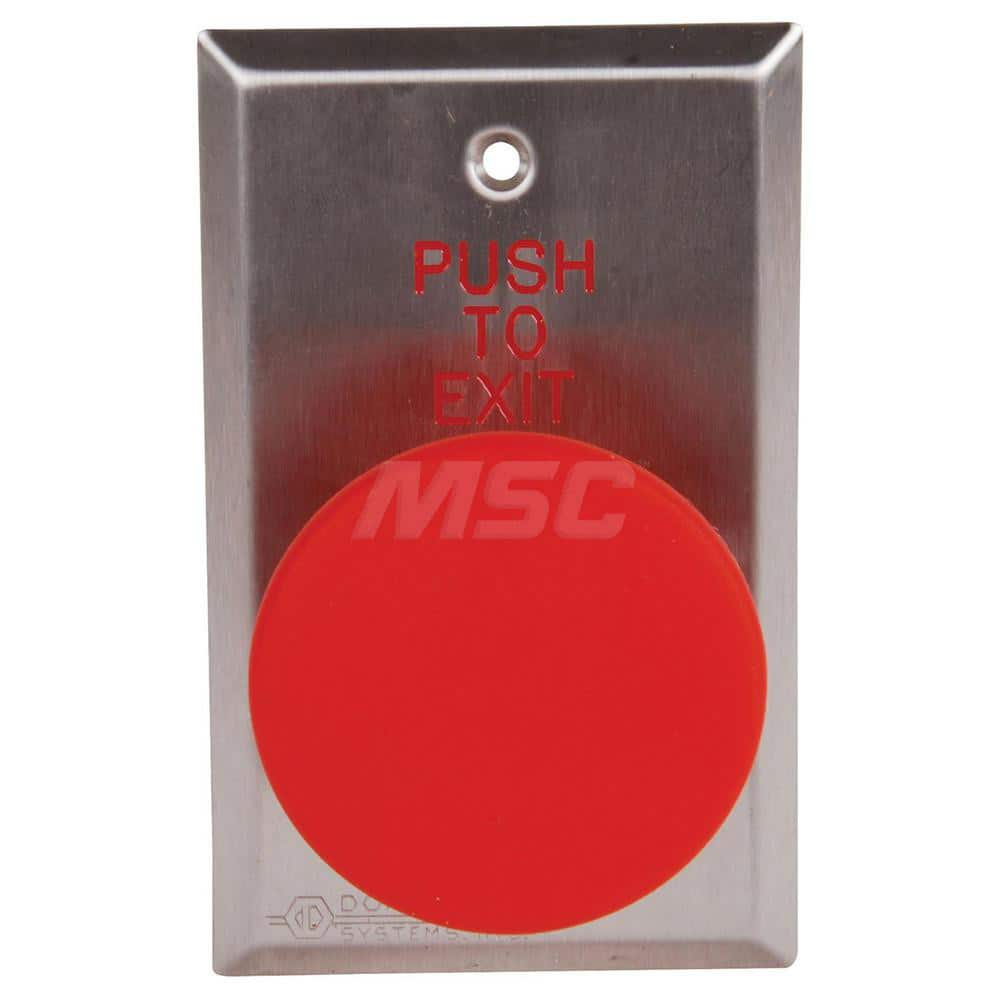 Pushbutton Switches; Switch Type: Push Button; Pushbutton Type: Mushroom Head; Pushbutton Shape: Round; Pushbutton Color: Red; Operator Illumination: NonIlluminated; Operation Type: Pneumatic; Amperage (mA): 10; Voltage: 24; Contact Form: DPST; Standards