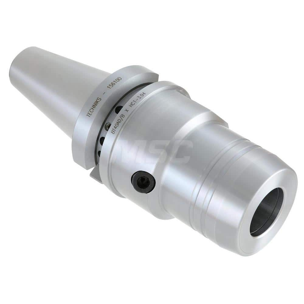 Hydraulic Tool Chuck: Taper Shank 26 mm Nose Dia, Through Coolant