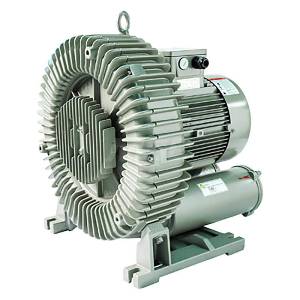 Regenerative Air Blowers; Inlet Size: 2.5; Outlet Size: 2.5; Horse Power: 11.50; Amperage Rating: 36.3000; Cubic Feet Per Minute: 400 SCFM; Height (Inch): 26; Width (Decimal Inch): 22; Maximum Working Water Pressure: 160.00; Maximum Vacuum Water Pressure: