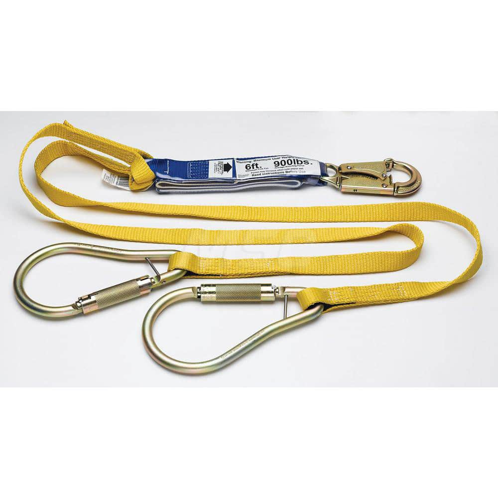 Lanyards & Lifelines; Load Capacity: 5000 lb; Construction Type: Webbing; Harness Type: Ladder Climbing; Lanyard End Connection: Web Loop; Anchorage End Connection: Rebar Hook; Length Ft.: 6.00