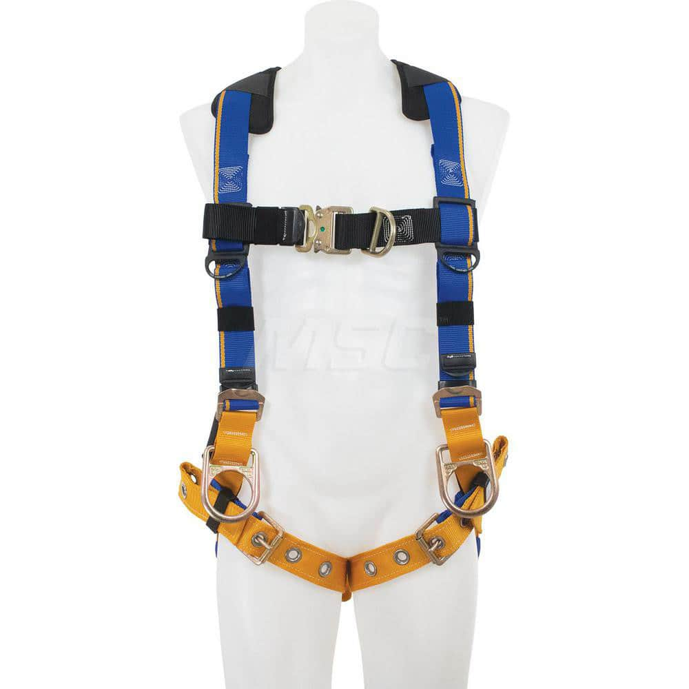 Fall Protection Harnesses: 400 Lb, Front, Back and Side D-Rings Style, Size Medium & Large, For Climbing & Positioning, Front Back & Hips