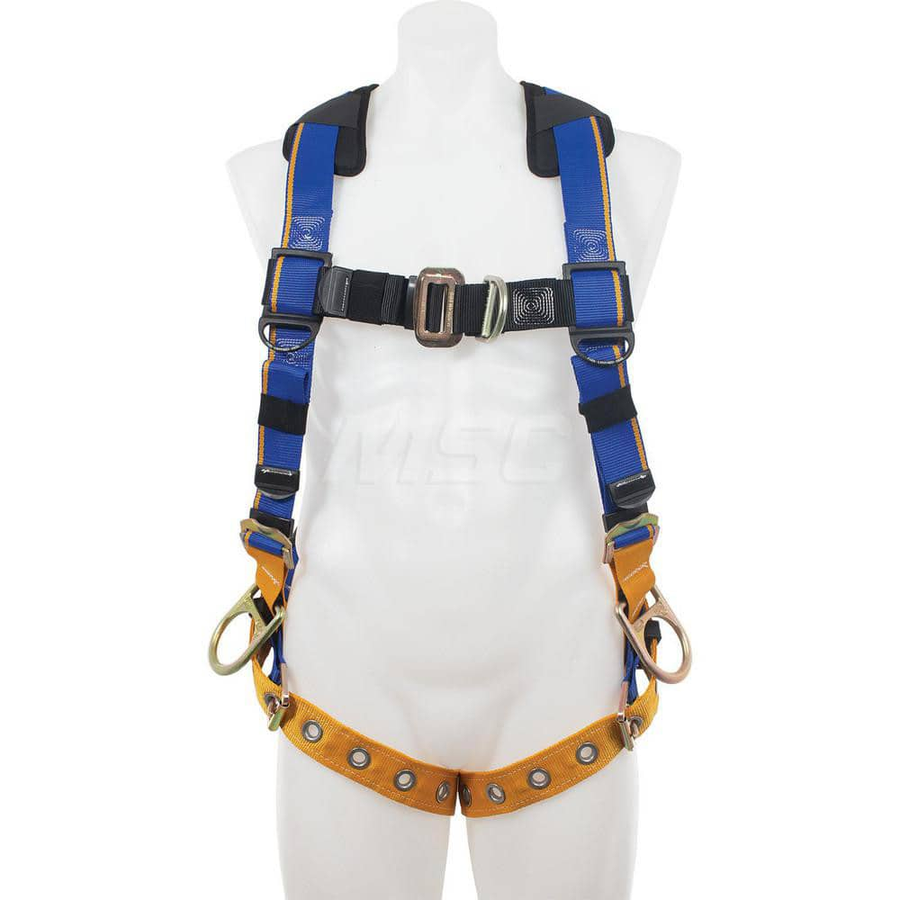 Fall Protection Harnesses: 400 Lb, Front, Back and Side D-Rings Style, Size Medium & Large, For Climbing & Positioning, Front Back & Hips