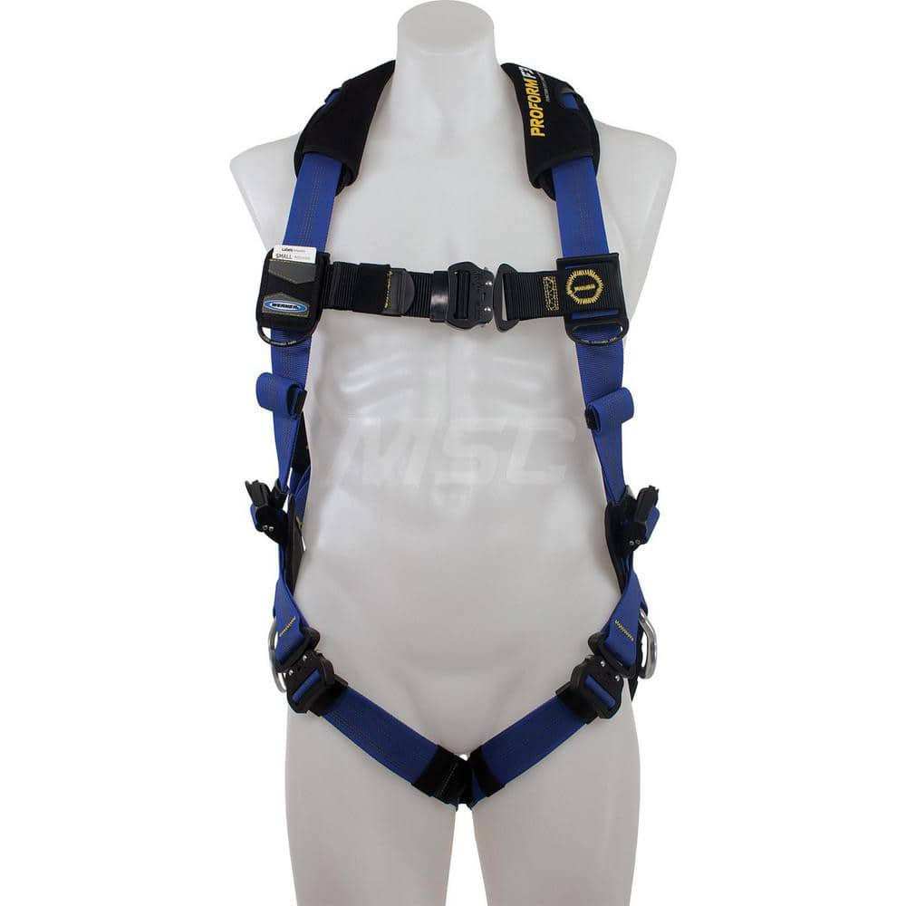 Fall Protection Harnesses: 400 Lb, Single D-Ring Style, Size 2X-Large, For Positioning, Back