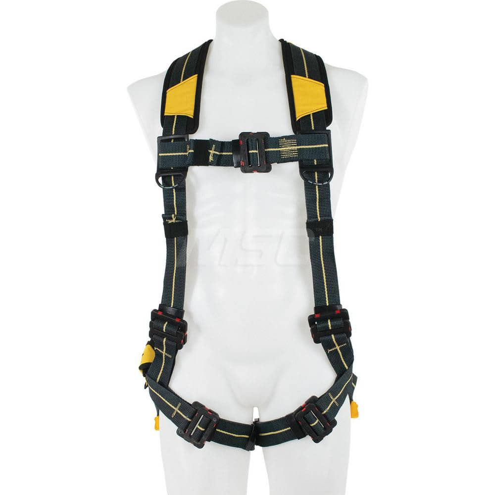 Fall Protection Harnesses: 400 Lb, Arc Flash Single D-Ring Style, Size Medium & Large, For Climbing, Back