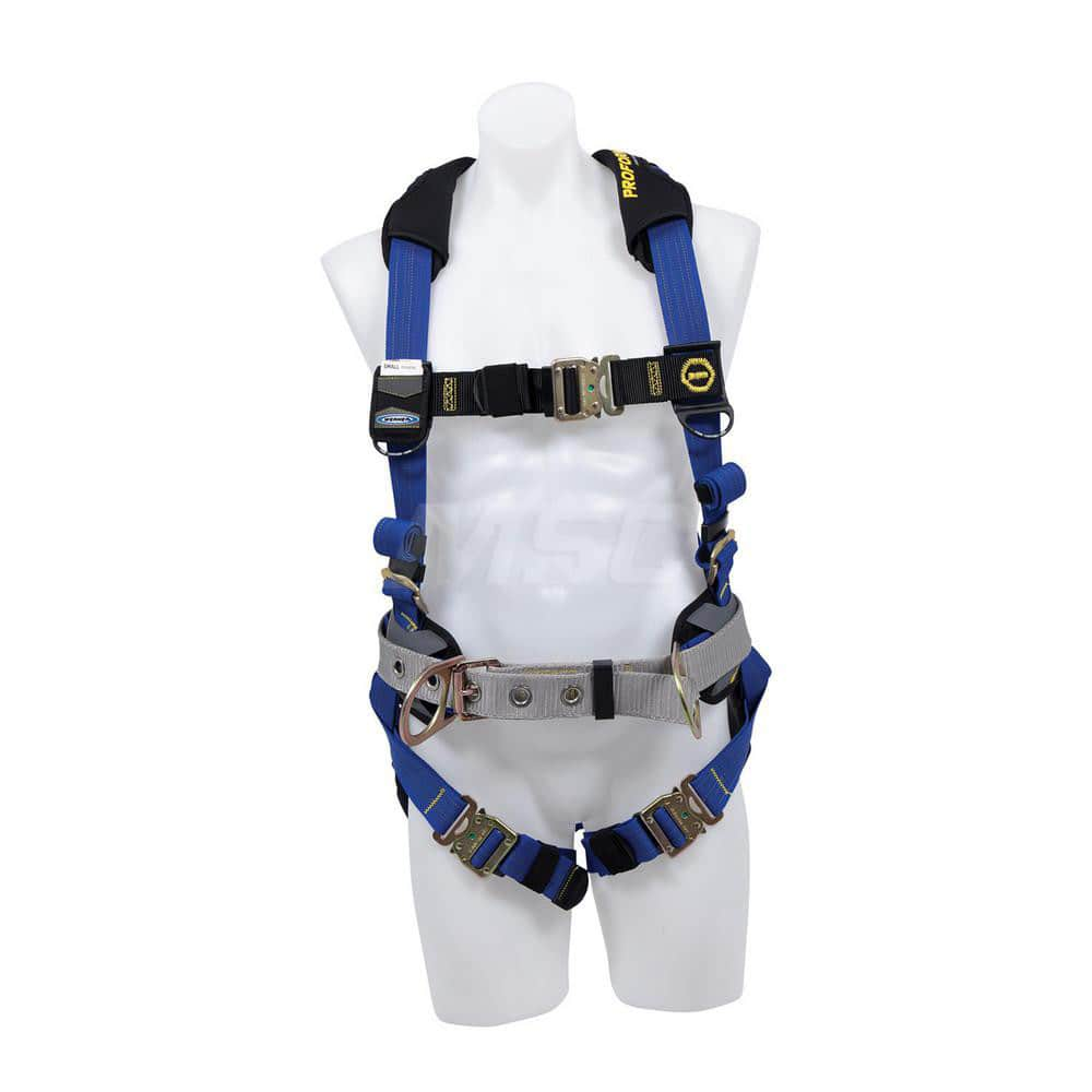 Fall Protection Harnesses: 400 Lb, Single D-Ring Style, Size Small, For Construction, Back