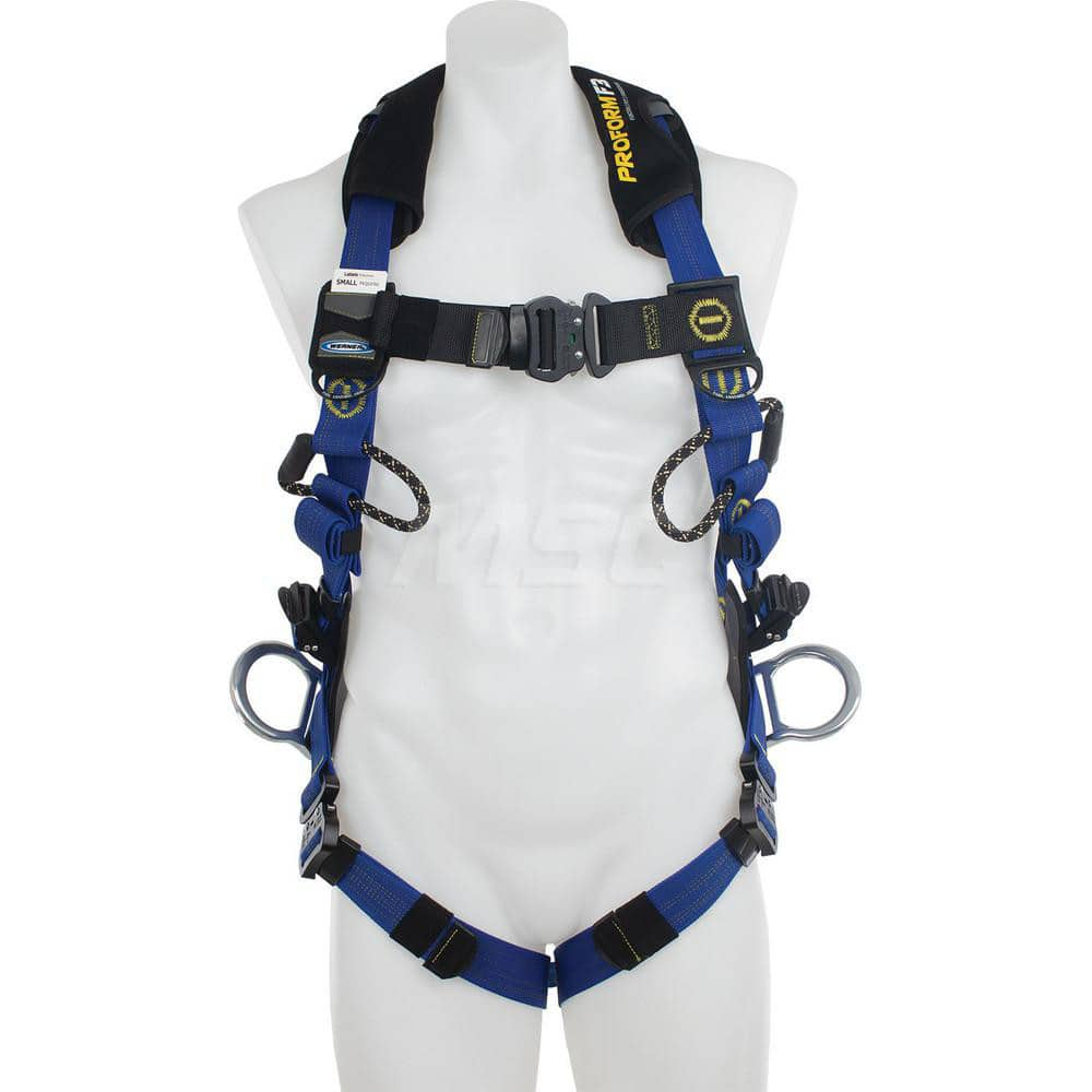 Fall Protection Harnesses: 400 Lb, Single D-Ring Style, Size Medium & Large, For Climbing & Positioning, Back