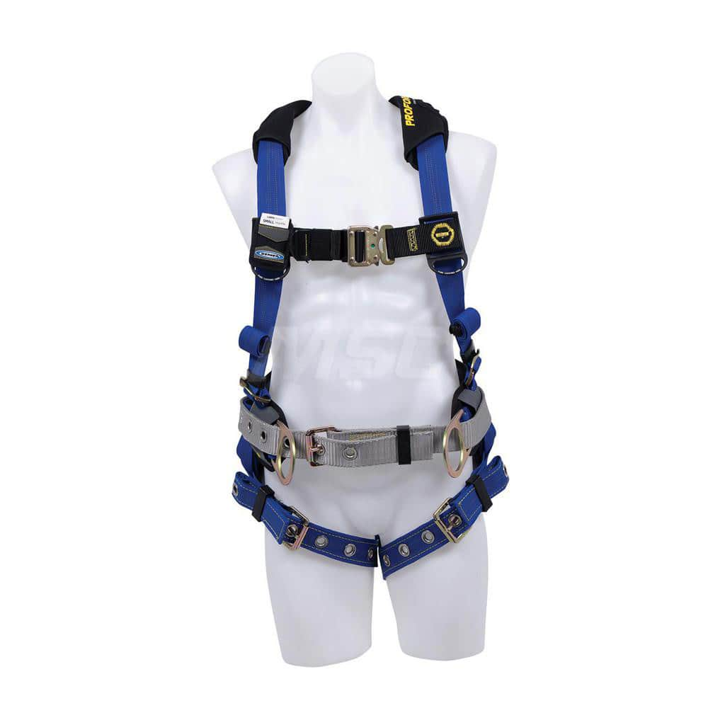 Fall Protection Harnesses: 400 Lb, Single D-Ring Style, Size Small, For Construction, Back