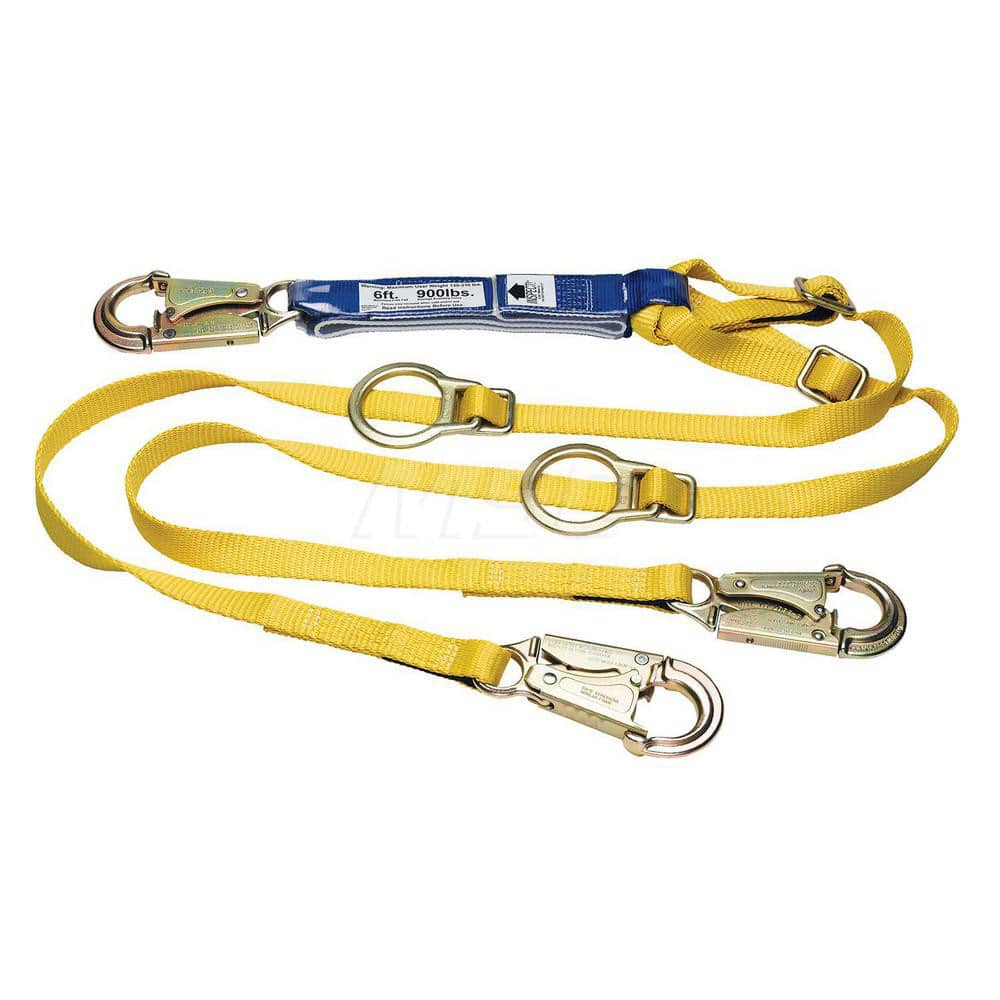 Lanyards & Lifelines; Load Capacity: 5000 lb; Construction Type: Webbing; Harness Type: Ladder Climbing; Lanyard End Connection: Snap Hook; Anchorage End Connection: Tie-Back; Length Ft.: 6.00